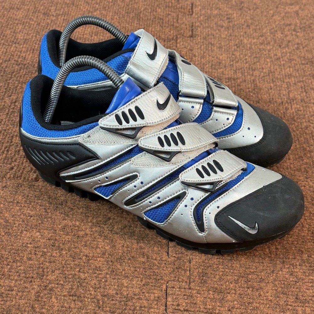 Nike ACG YVR III Cycling Shoes Mens 9.5 Blue Silver Chrome Vintage SPD 308630-04
